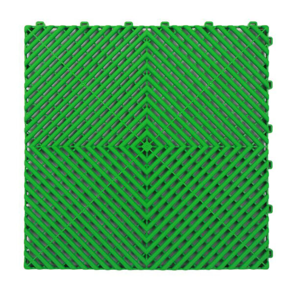 Heavy-Duty Classic Grid Garage Floor Tiles – Forest Green (20 pcs)